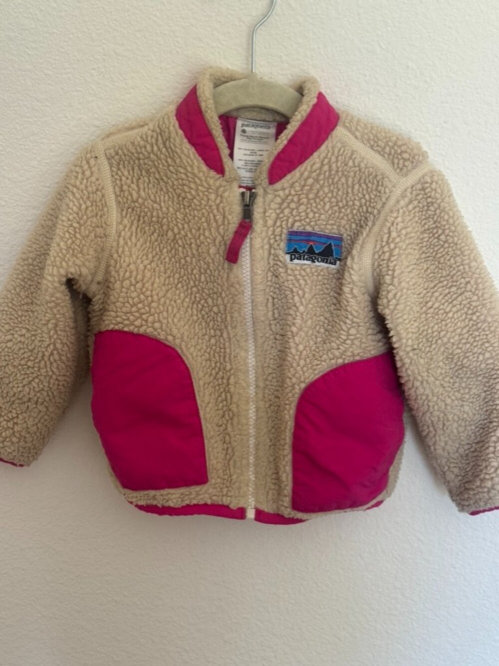 Patagonia Baby Retro-X Fleece Jacket Natural Pink 18M